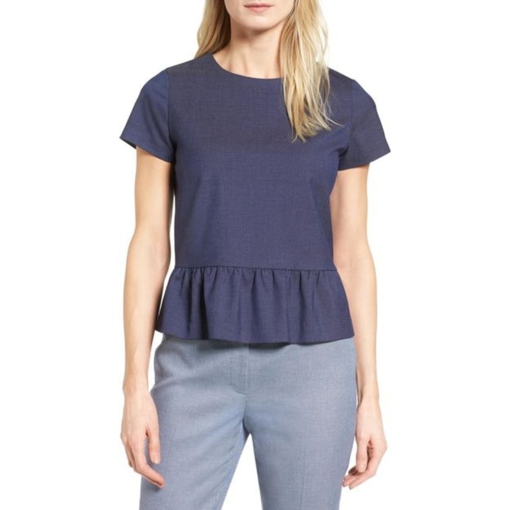 NWT Halogen Peplum Plus Size XXL Navy